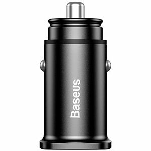 Baseus Square metal A+A 30 W Dual Quick Car Charger čierny