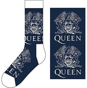 Queen – White Crests unisex modré – ponožky