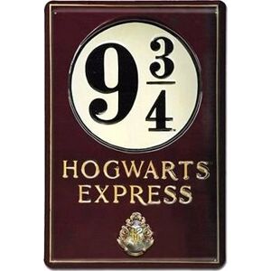 Harry Potter – Platform 9 3/4 – plechová 3D ceduľa na stenu