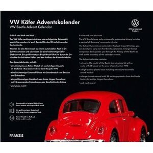 Franzis Verlag adventný kalendár VW Chrobák so zvukom červený 1 : 43