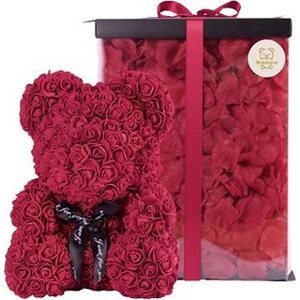 Medvídárek BIG Romantic 35 cm darčekovo balený – tmavo červený