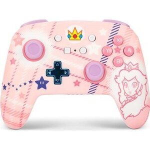 PowerA Enhanced Wireless Controller – Super Mario Princess Peach Plaid – Nintendo Switch