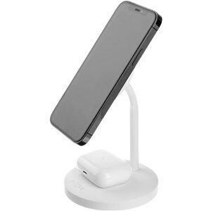 FIXED MagStand 2 v 1 s podporou prichytenia MagSafe 15 W + 5 W biely