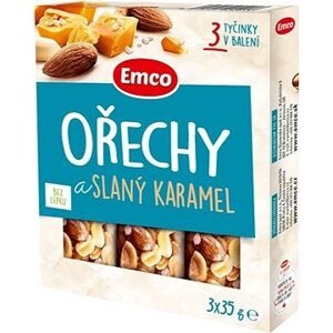 Emco Tyčinka s orechmi a slaným karamelom 3× 35 g