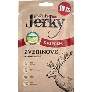 Juhočeské Jerky Zverinové s korením 200 g (10× 20 g)