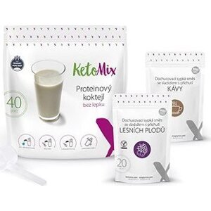 KetoMix Proteínový koktejl KetoMix 1 200 g – 40 porcií (káva, lesné plody)