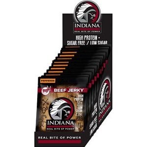 INDIANA Jerky hovädzie Peppered 15× 25 g display