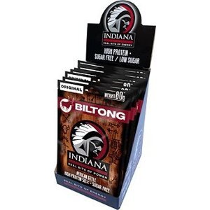 Indiana Biltong hovädzie Originál 640 g – display (8× 80 g)