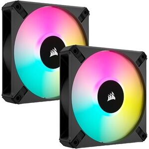 Corsair iCUE AF140 RGB ELITE Dual Pack Black + Lightning Node Core