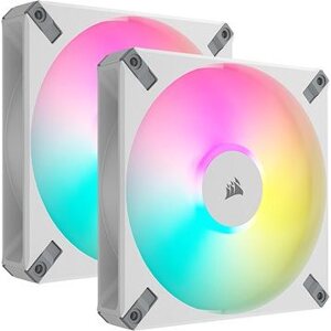 Corsair iCUE AF140 RGB ELITE Dual Pack White + Lightning Node Core