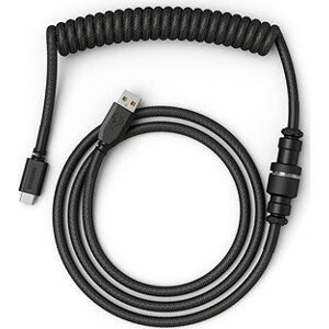 Glorious PC Gaming Race Coiled Cable Phantom Black, USB-C to USB-A – 1,37 m