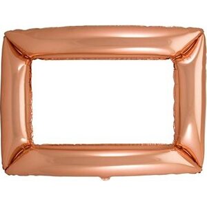 Fóliový balónik – selfie rámček – fotokútik – rose gold – 85 × 60 cm