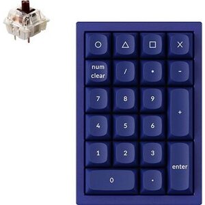 Keychron QMK Q0 Hot-Swappable Number Pad RGB Gateron G Pro Brown Switch Mechanical – Blue Version