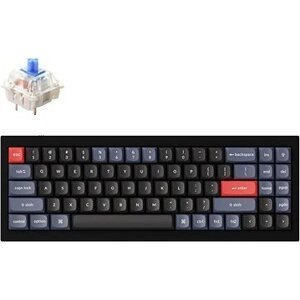 Keychron QMK Q7 70 % Gateron G Pro Hot-Swappable Blue Switch Mechanical, Black – US