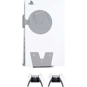 4mount – Wall Mount for PlayStation 5 Black + 2× Controller Mount