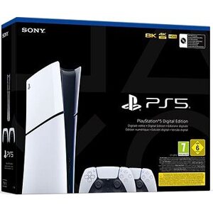 PlayStation 5 (Slim) Digital Edition + 2× DualSense Wireless Controller