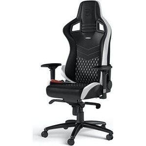 Noblechairs EPIC Genuine leather, čierna/biela/červená