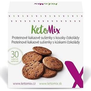 KETOMIX Proteínové kakaové sušienky s kúskami čokolády (30 sušeniek)