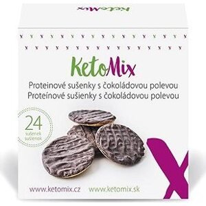 KETOMIX Proteínové sušienky s čokoládovou polevou (24 sušienok)