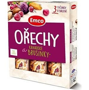 Emco Tyčinka s orechmi a kanadskými brusnicami 3 × 35 g