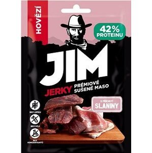 JIM JERKY hovädzie s príchuťou slaniny 23 g