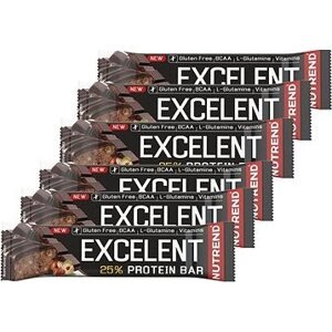 Nutrend EXCELENT protein bar, 6 × 85 g, čokoláda s orieškami