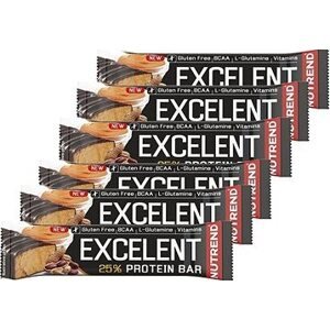 Nutrend EXCELENT protein bar, 6 × 85 g, arašidové maslo v mliečnej čokoláde