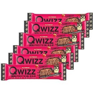 Nutrend QWIZZ Protein Bar, 6 × 60 g, čokoláda + malina