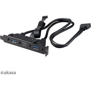 Akasa USB 3.1 Gen2 typ C do PCI s dual USB 3.1 Type-A/AK-CBUB52-50BK