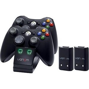 VENOM VS2891 Xbox 360 Black Twin Docking Station + 2 baterie