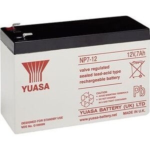 YUASA 12 V 7 Ah bezúdržbová olovená batéria NP7-12, faston 4,7 mm